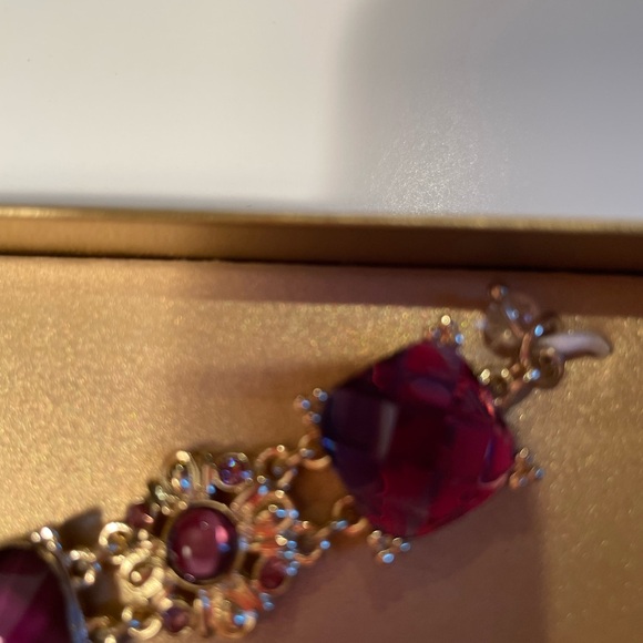 Bracelet Napier purple faceted in gold tone metal - Picture 10 of 15